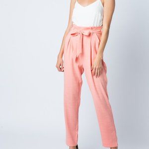New Living Coral  and White Jumpsuit